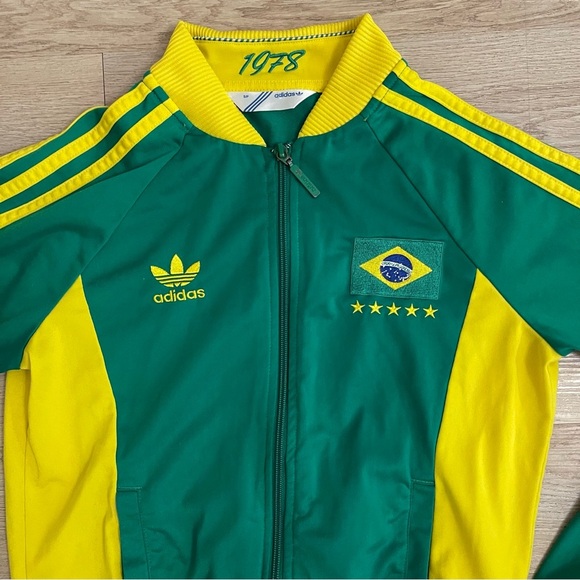 Adidas Woman’s Brazil Soccer 1974 World Cup Full Zip Track Top - Small - 2010 - Picture 3 of 13